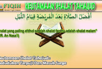 Keutamaan Shalat Tahajud Kedudukan Terpuji Dan Masuk Surga