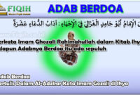 Adab Berdoa Tertulis Dalam Al-Adzkar Kata Imam Gozali di Ihya