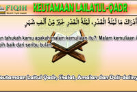 Keutamaan Laitul Qadr, Shalat, Amalan dan Dali-dalinya