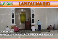 Lantai Masjid,Perbedaan Antara Imam Dan Makmum
