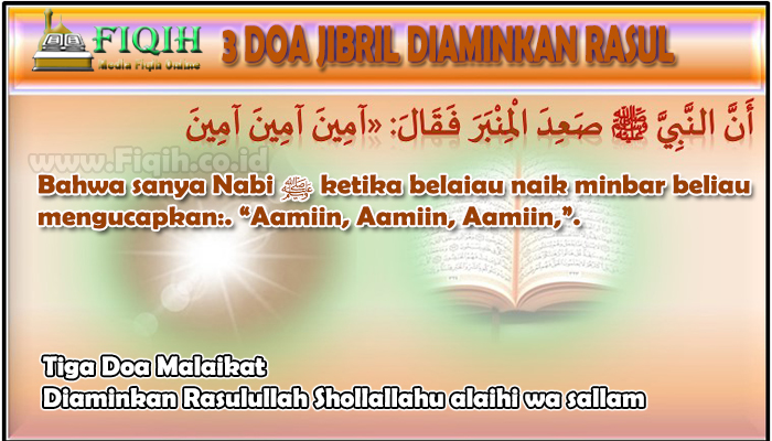 Tiga Doa Malaikat Diaminkan Rasulullah