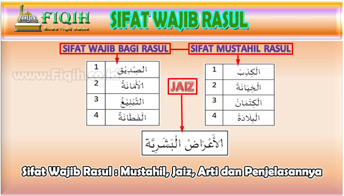 Berapakah sifat wajib bagi rasul