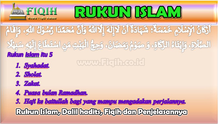 Rukun Islam, Dalil hadits, Fiqih dan Penjelasannya