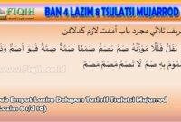 Bab Empat Lazim Delapan Tashrif Tsulatsi Mujarrod Lazim 8 – 10