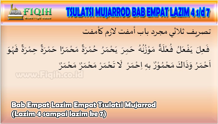 Bab Empat Lazim Empat Tsulatsi Mujarrod sampai lazim ke 7