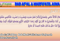 Bab al-Af’al dan Marfu’atil-Asma