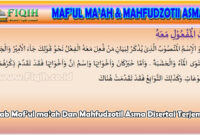 Bab Maf’ul ma’ah Dan Mahfudzotil Asma