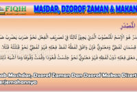 Bab Mashdar Dzorof Zaman Dan Dzorof Makan