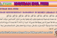 Meraih Kesukuksesan Ramadhan di Momen Lebaran Fitri