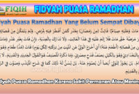 Fidyah Puasa Ramadhan