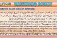 Mustahiq Zakat Adalah Delapan