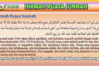 Hikmah Puasa Sunnah