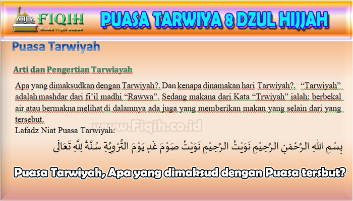 Puasa Tarwiyah