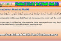 Syarat Jumat Mazhab Maliki