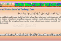 Syarat Sah Jum’at Madzhab Syafi’i