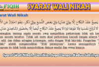 Syarat Wali Nikah