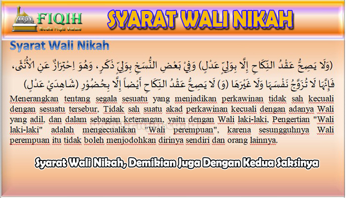 Syarat Wali Nikah