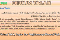 Hukum Talak