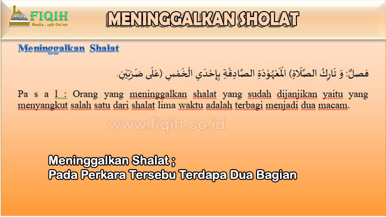 Meninggalkan Shalat