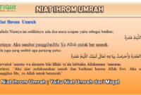 Niat Ihrom Umrah